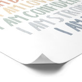 Boho pastellel Regenbogenbestätigung für Kinder dr Poster (Ecke)