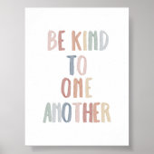 Boho Pastellfarben sind freundlich miteinander bed Poster (Vorne)