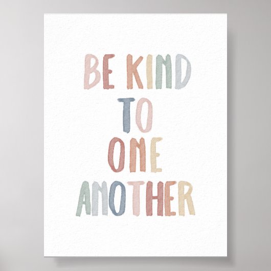 Boho Pastellfarben sind freundlich miteinander bed Poster (Vorne)