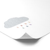 Boho pastellfarbene Regenbogenwolke Poster (Ecke)