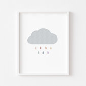 Boho pastellfarbene Regenbogenwolke Poster