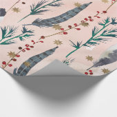 Boho pastellfarbene Weihnachtsmuster Geschenkpapier (Ecke)
