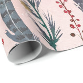 Boho pastellfarbene Weihnachtsmuster Geschenkpapier (Rolleneckpunkt)