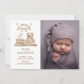 Boho pastellfarbenen Teddy Bären Spielzeug. Niedli Ankündigung (Vorderseite)