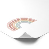 Boho pastellfarbener Regenbogendruck Poster (Ecke)