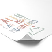 Boho Pastellgläubigkeit kann Gebirgsdruck verschie Poster (Ecke)