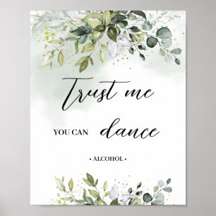 Boho Pastellgrün vertrauen Sie mir können Sie tanz Poster