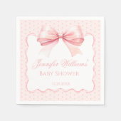 Boho pastellrosa Bugband Babyduschpapier Serviette (Vorderseite)