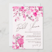 Boho pastellrosa handgemalt Brautparty Einladung (Vorderseite)
