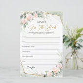 Boho pastellrosa Rosen Gold Beratung für die Braut (Stehend Vorderseite)