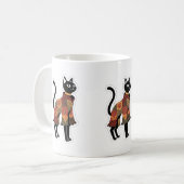 Boho-Patchwork-Schwarze-Katzen-Kaffeetasse Kaffeetasse (Vorderseite Links)