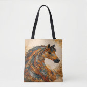 Boho-Patchwork-Volkskunst Western Tasche (Vorderseite)