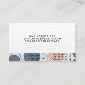 Boho Pattern | Abstraktes geometrisches Muster Visitenkarte (Rückseite)