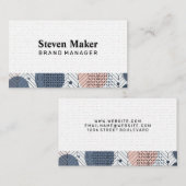 Boho Pattern | Abstraktes geometrisches Muster Visitenkarte (Vorne/Hinten)