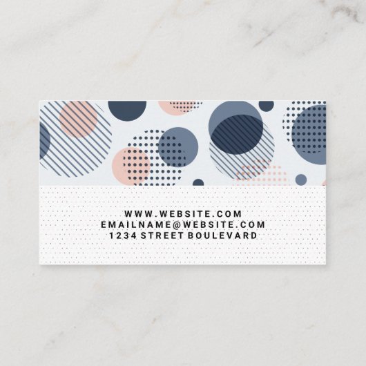 Boho Pattern | Dot-Muster Visitenkarte (Rückseite)