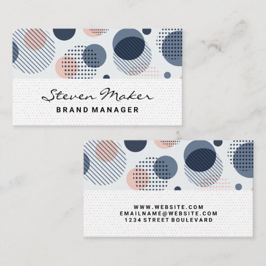 Boho Pattern | Dot-Muster Visitenkarte (Vorne/Hinten)