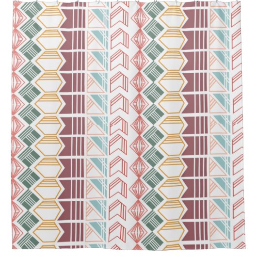 Boho Pattern Duschvorhang (Vorderseite)