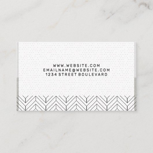 Boho Pattern | Farbblock Visitenkarte (Rückseite)