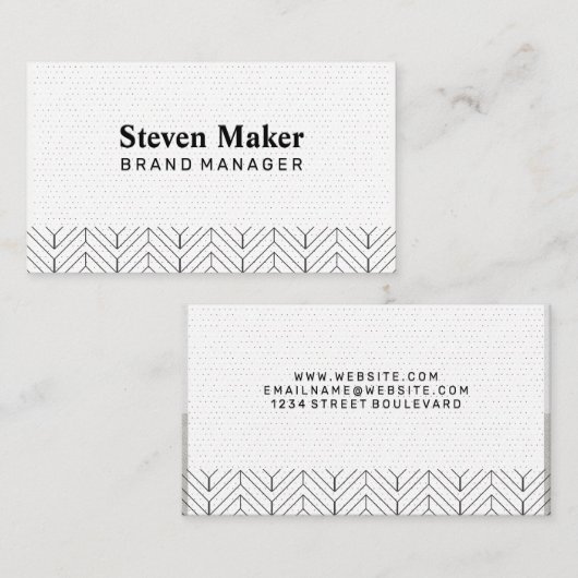 Boho Pattern | Farbblock Visitenkarte (Vorne/Hinten)