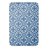 Boho Pattern in Blue – Elegant & Bold Badematte (Vorderseite Vertikal)