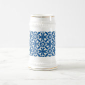Boho Pattern in Blue – Elegant & Bold Bierglas (Mittel)