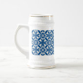 Boho Pattern in Blue – Elegant & Bold Bierglas (Links)