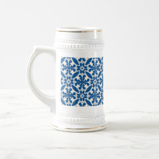 Boho Pattern in Blue – Elegant & Bold Bierglas