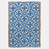 Boho Pattern in Blue – Elegant & Bold Decke (Vorderseite Vertikal)