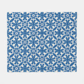 Boho Pattern in Blue – Elegant & Bold Fleecedecke (Vorderseite (Horizontal))