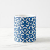 Boho Pattern in Blue – Elegant & Bold Kaffeetasse (Mittel)