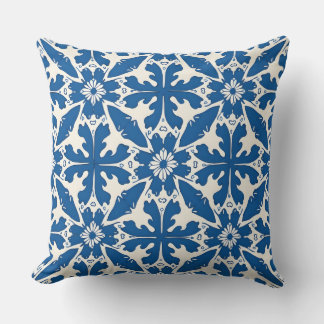 Boho Pattern in Blue – Elegant & Bold Kissen