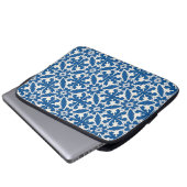 Boho Pattern in Blue – Elegant & Bold Laptopschutzhülle (Vorne Knopf)