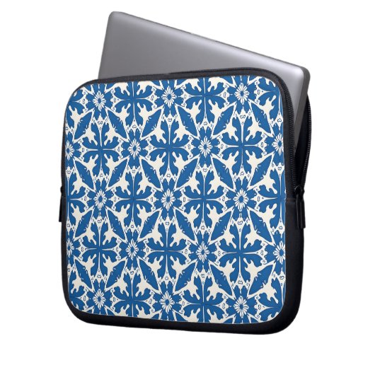 Boho Pattern in Blue – Elegant & Bold Laptopschutzhülle (Vorderseite Links)