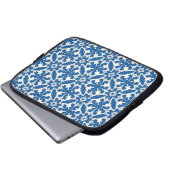 Boho Pattern in Blue – Elegant & Bold Laptopschutzhülle (Vorne Knopf)
