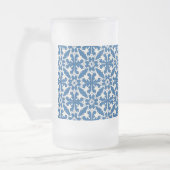 Boho Pattern in Blue – Elegant & Bold Mattglas Bierglas (Links)