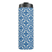 Boho Pattern in Blue – Elegant & Bold Thermosbecher (Vorderseite)