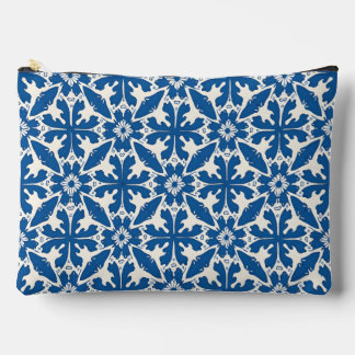 Boho Pattern in Blue – Elegant & Bold Zubehörtasche