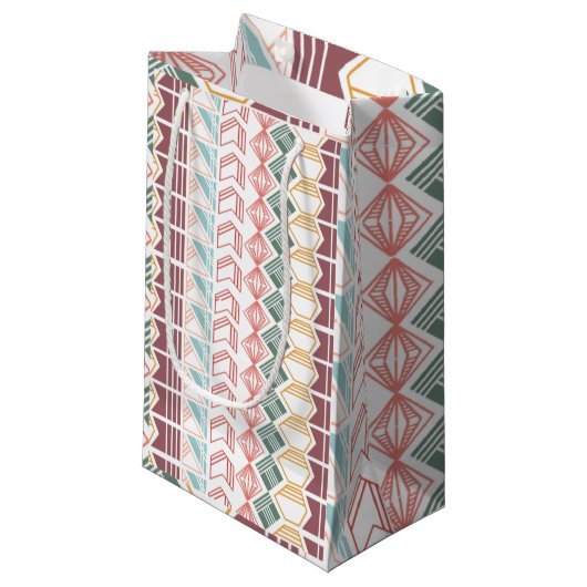 Boho Pattern Kleine Geschenktüte (Vorderseite Schrägansicht)
