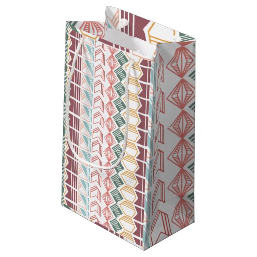 Boho Pattern Kleine Geschenktüte (Rückseite Schrägansicht)
