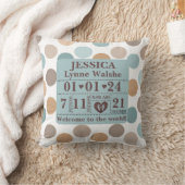 Boho Pattern Personalisierte Geburtsstaates Kissen (Decke)