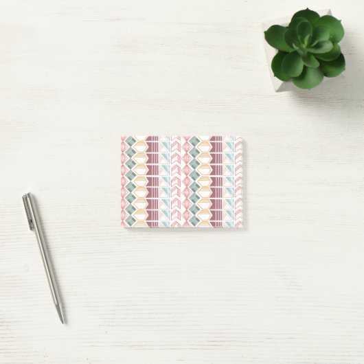 Boho Pattern Post-it Klebezettel (Büro)