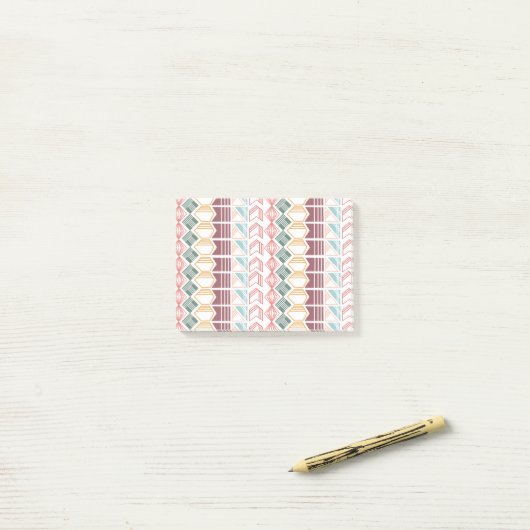 Boho Pattern Post-it Klebezettel (Auf Schreibtisch)