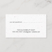 Boho Pattern | Silberfolie gebürstet Terminkarte (Rückseite)