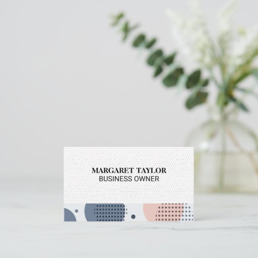 Boho Pattern Visitenkarte (Stehend Vorderseite)