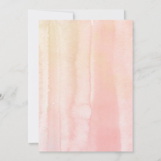 Boho Peach Blume Elegante Garden Engagement Party Einladung (Rückseite)