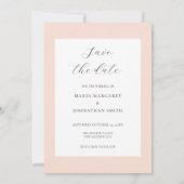 Boho Peach & Blush Floral Wedding Save the Date Einladung (Rückseite)