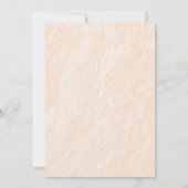 Boho Peach Blush Marble Moderne Hochzeit Einladung (Rückseite)