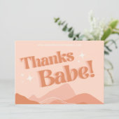 Boho Peach Dankeschön Karten (Stehend Vorderseite)