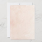 Boho Peach Floral Baby Dusche Einladung (Rückseite)