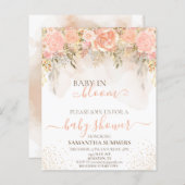 Boho Peach in Bloom Blume Babydusche (Vorne/Hinten)